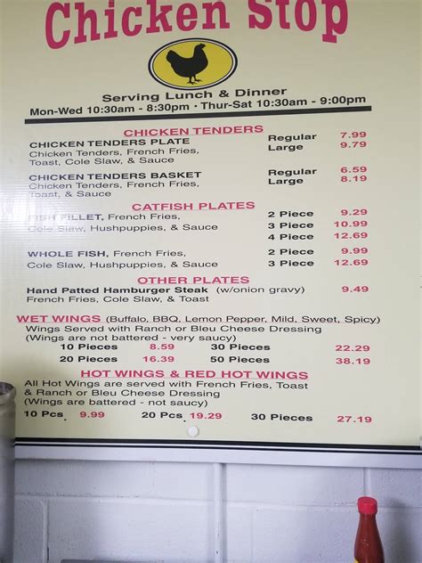 Chicken stop - Chicken Stop menu; Chicken Stop Menu. Add to wishlist. Add to compare #6 of 152 fast food in Dewsbury . View menu on the restaurant's website Upload menu. Menu added by the restaurant owner February 27, 2024 Menu added by users June 22, 2023